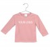 Factory Wholesale Custom Logo Cotton Baby T-shirt with Snaps Long Sleeves