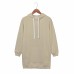 Cotton Women Pullover Long Hoodie Dress