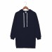 Cotton Women Pullover Long Hoodie Dress