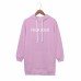 Custom Logo Cotton Blended Brush Winter Autumn Women Pullover Long Hoodie Dress