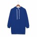 Cotton Women Pullover Long Hoodie Dress