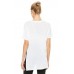 Lady's Oversized T-shirt With High Slits On Each Sides