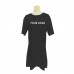 Custom Logo Printing Cotton Nighties Ladies Casual Plain T-shirt Dress