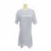 Custom Logo Printing Cotton Nighties Ladies Casual Plain T-shirt Dress