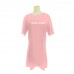 Custom Logo Printing Cotton Nighties Ladies Casual Plain T-shirt Dress