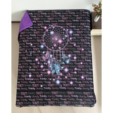 Double Bed Size Bubble Super Soft Blanket 3 Layers With One Side Customize Print