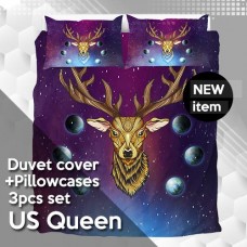 3pcs Set Duvet Cover US Queen+2 Pillow Covers